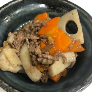 無限蓮根★蓮根と人参シャキシャキ！そぼろあんかけ